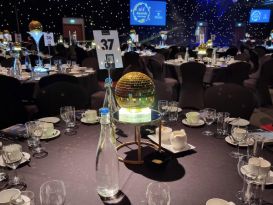 gold mirrorball centrepieces telford