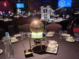 gold mirrorball centrepieces telford