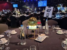 gold mirrorball centrepieces telford