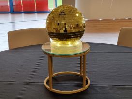 gold mirrorballs