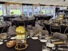 gold mirrorballs centrepieces5